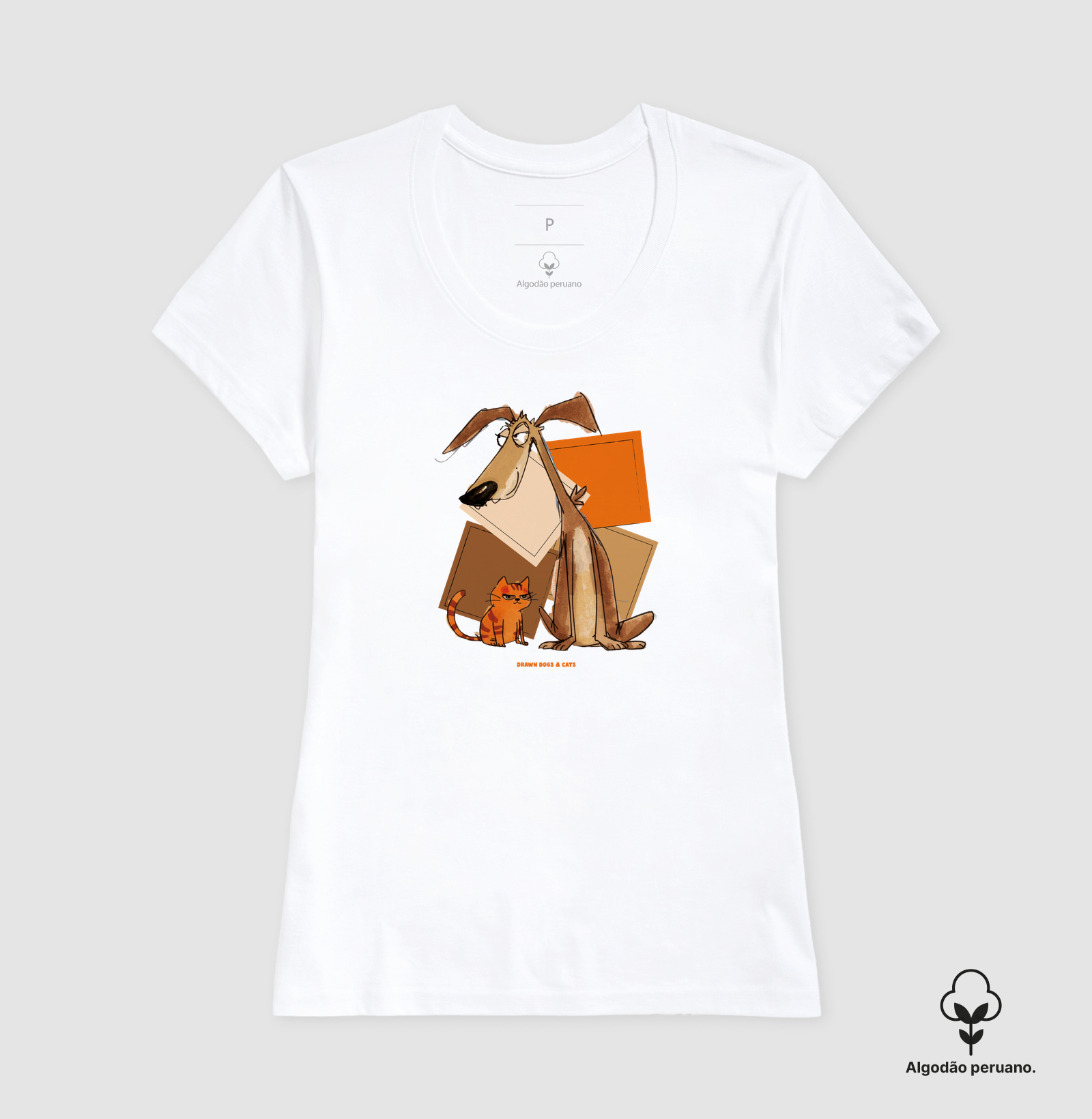 Cachorro e gato com fundo de quadrados - Imagem 4