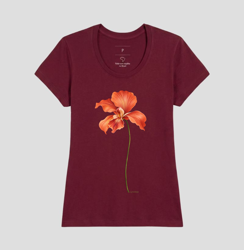 Camiseta Flor Laranja (estampa G) - Imagem 17