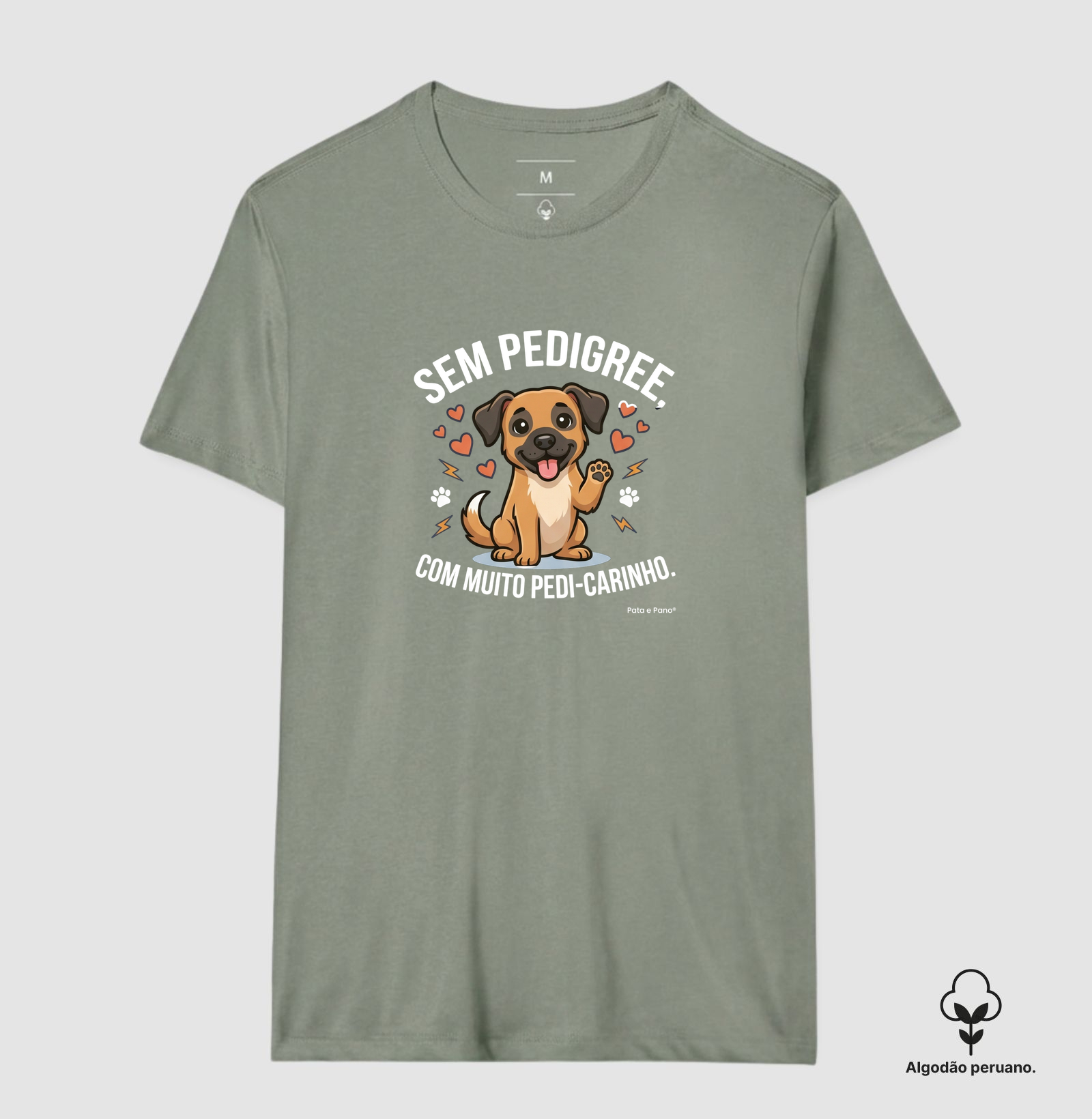 CAMISETA ALGODÃO PERUANO VIRA-LATA PEDI-CARINHO - Imagem 7