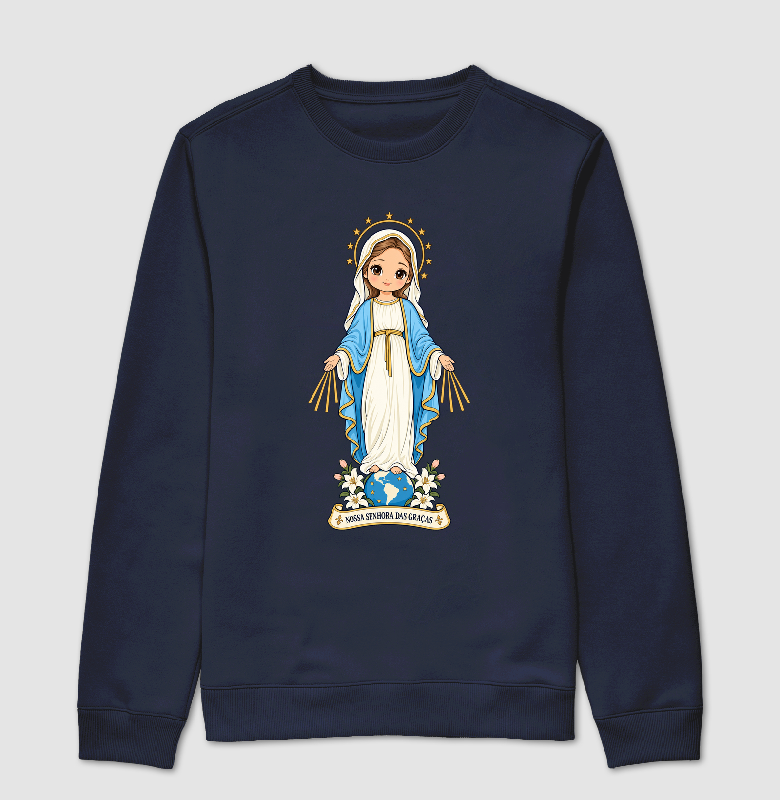 Nossa Senhora das Graças estilo chibi - Imagem 5