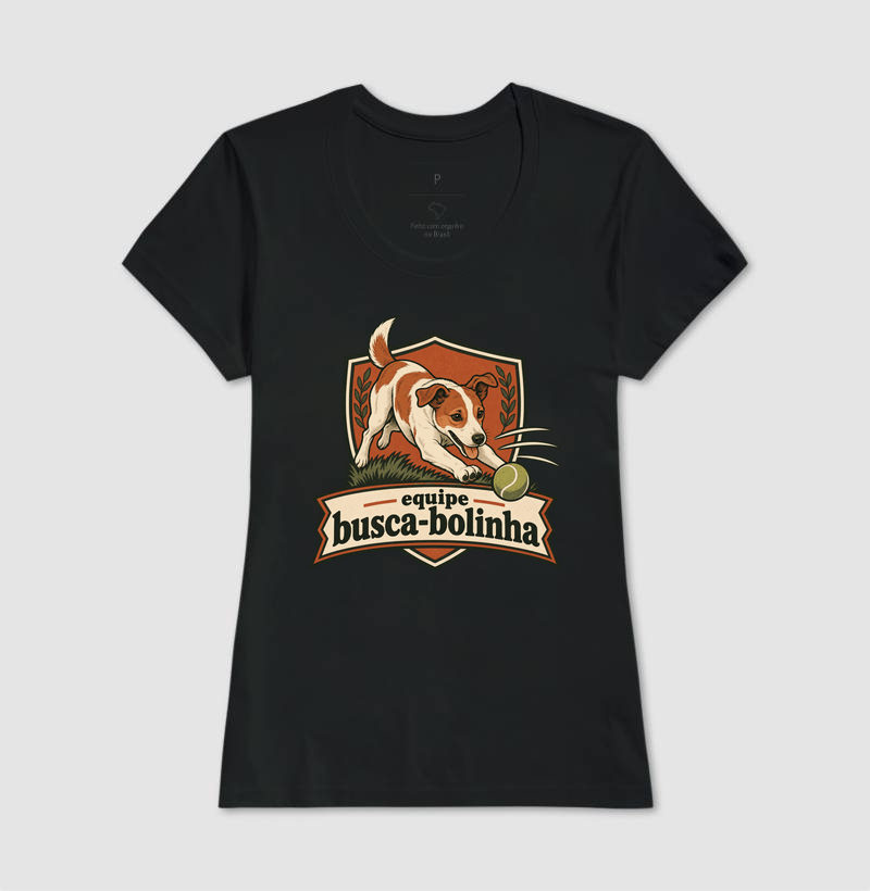Camiseta Cachorro Bolinha "equipe busca-bolinha" | Pelo & Pano - Imagem 3