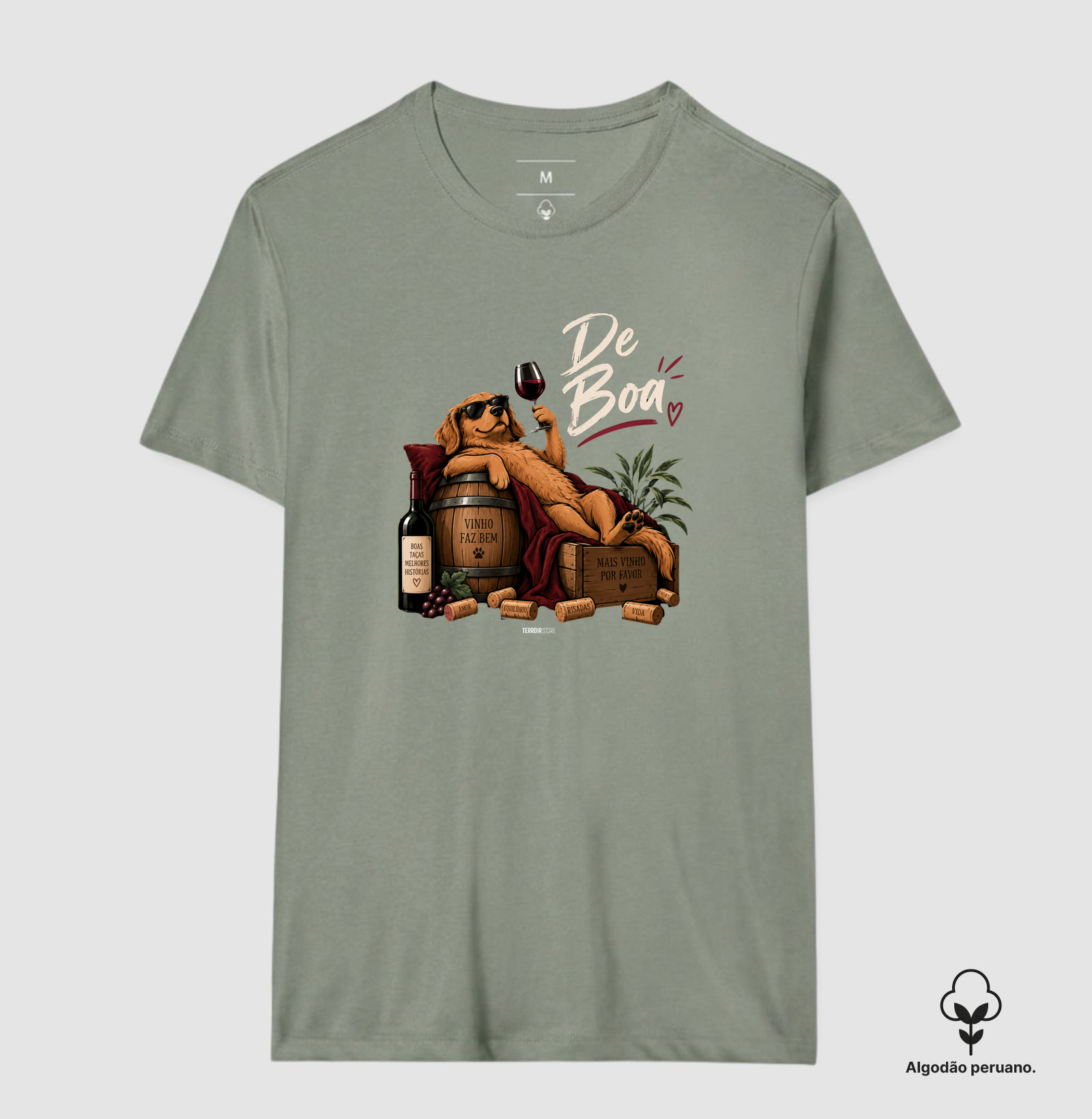 Camiseta “De Boa” Cachorro com Vinho – Lifestyle Relax - Imagem 9