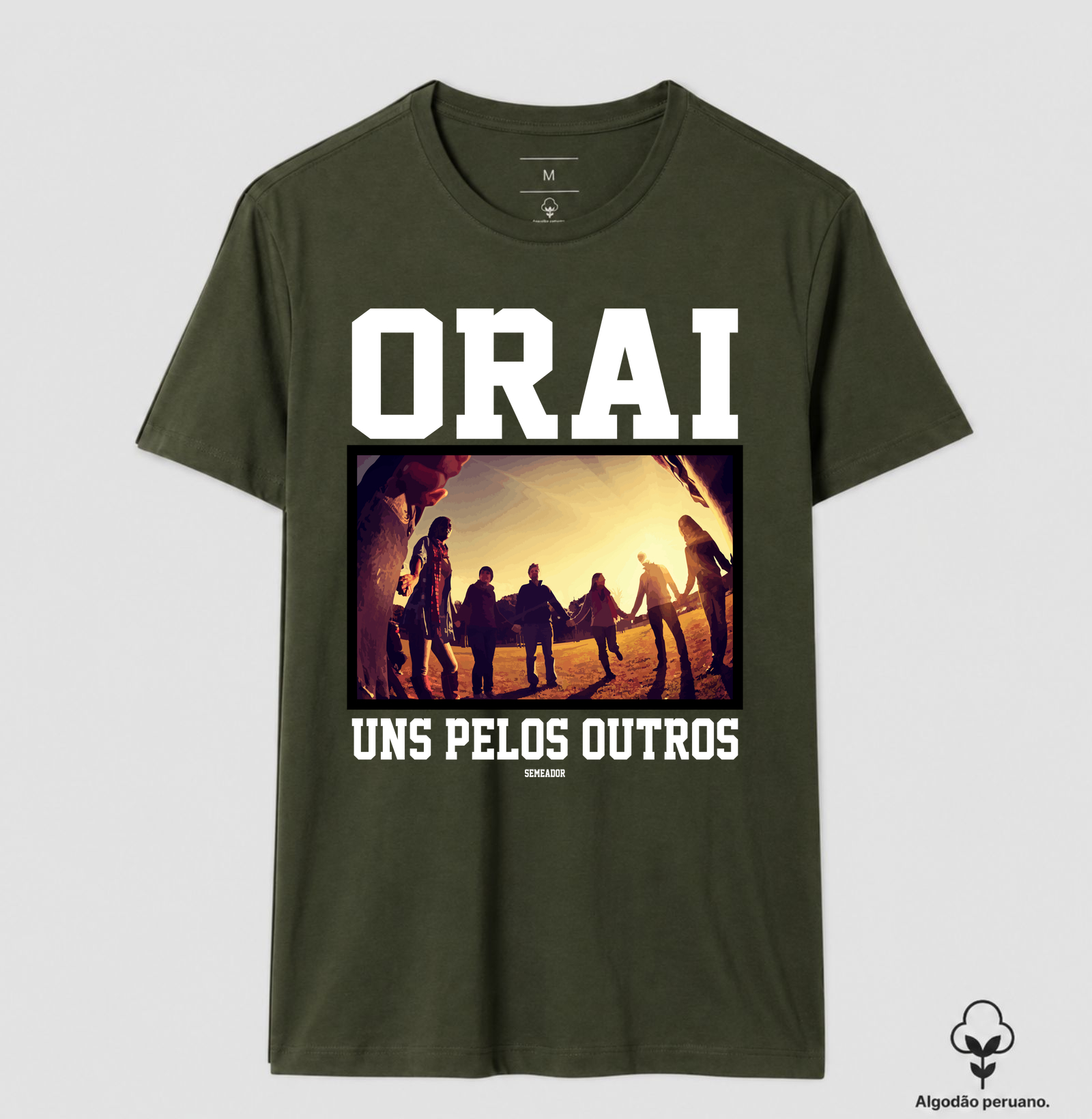 Camiseta Algodão Peruano Cristã Orai Uns Pelos Outros - Imagem 7