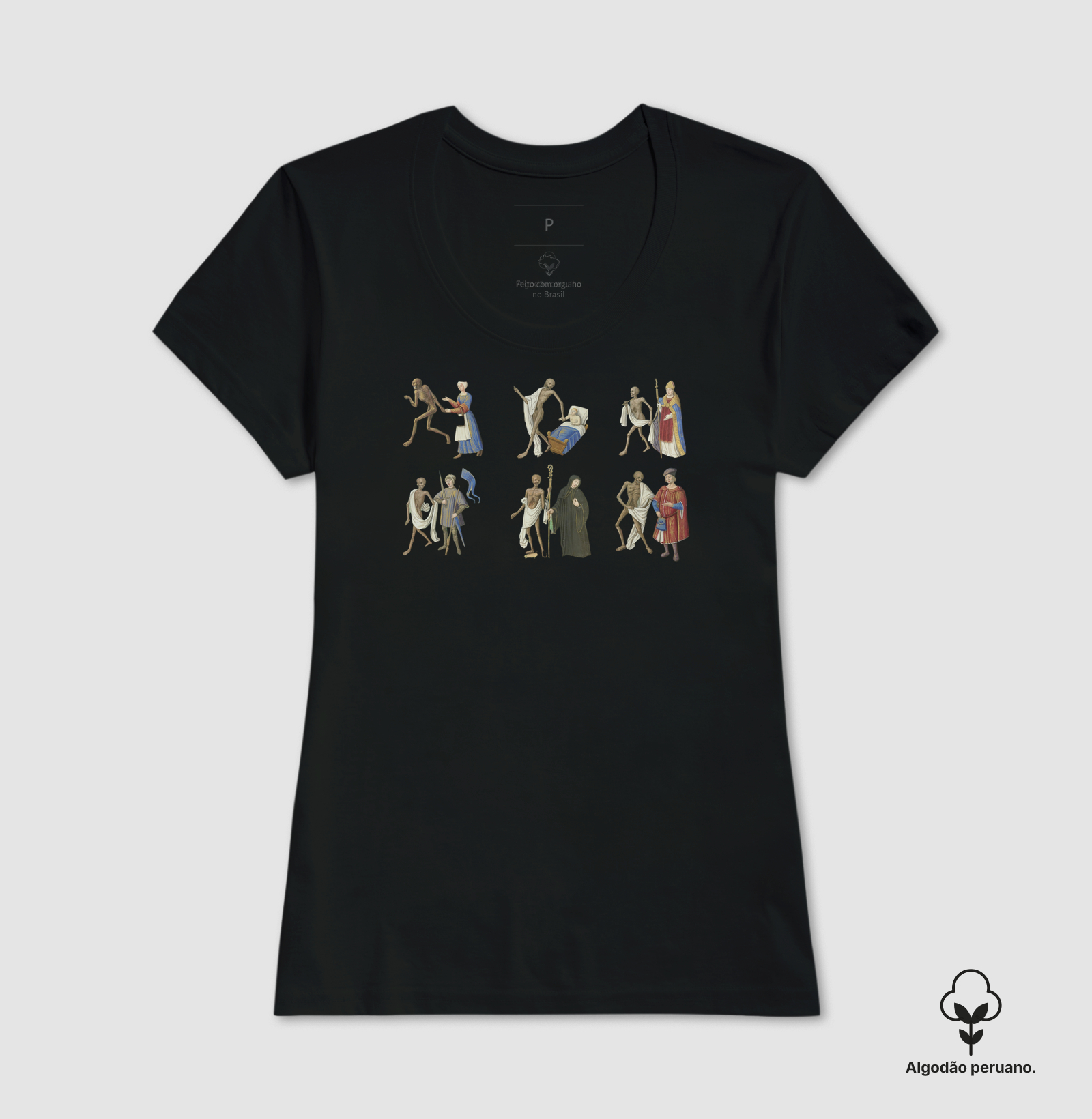 Camiseta Encontro com a Morte, França século XV - Imagem 2