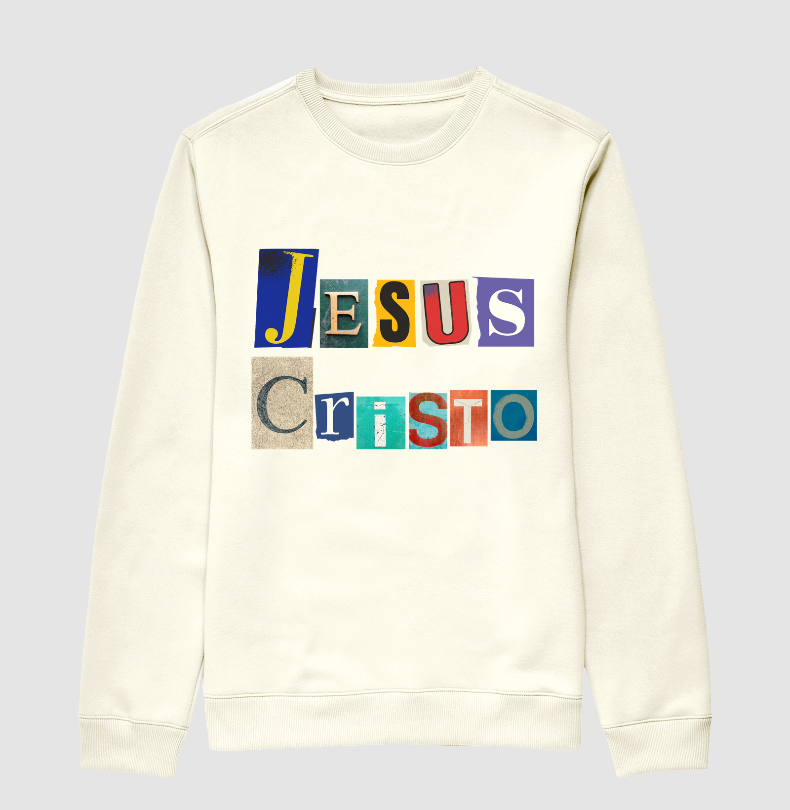 Suéter Moletom Cristão Jesus Cristo Colagem - Imagem 2