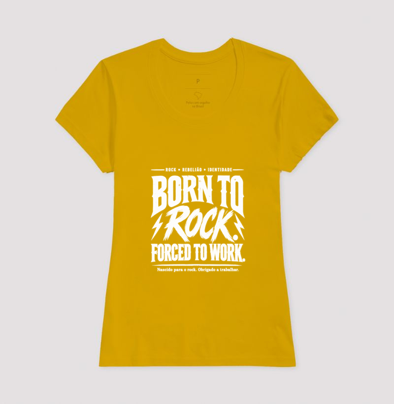 Camiseta Born to Rock Forced to Work – Rock Vintage - Imagem 15