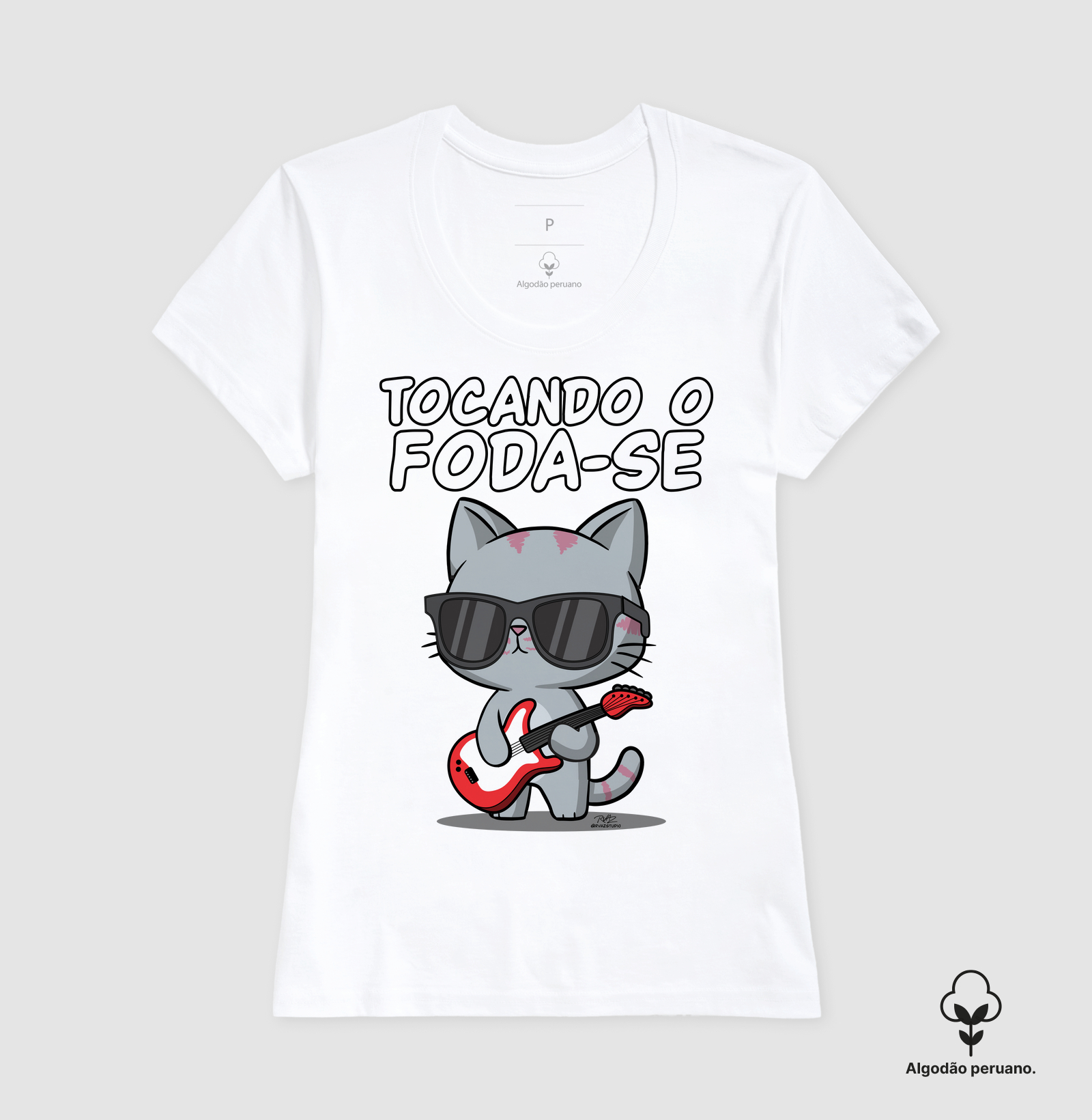 Camiseta Gato Sincero Tocando - Imagem 4