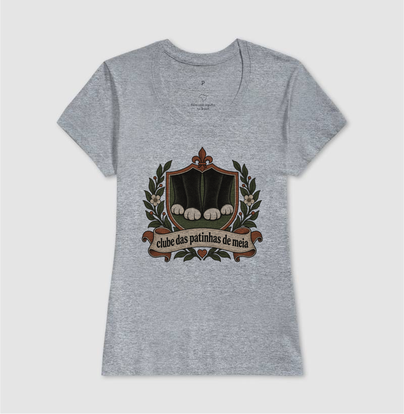 Camiseta Gato Preto "clube das patinhas de meia" | Pelo & Pano - Imagem 9