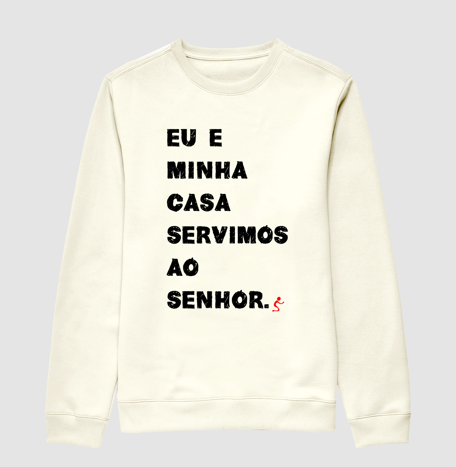 Suéter Moletom Cristão Eu e Minha Casa Serviremos ao Senhor - Imagem 2
