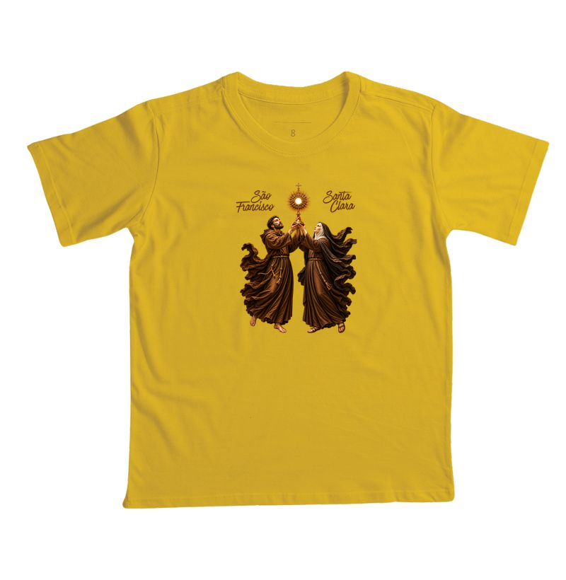 Camiseta Infantil São Francisco e Santa Clara de Assis - Adoradores do Santíssimo - Imagem 6