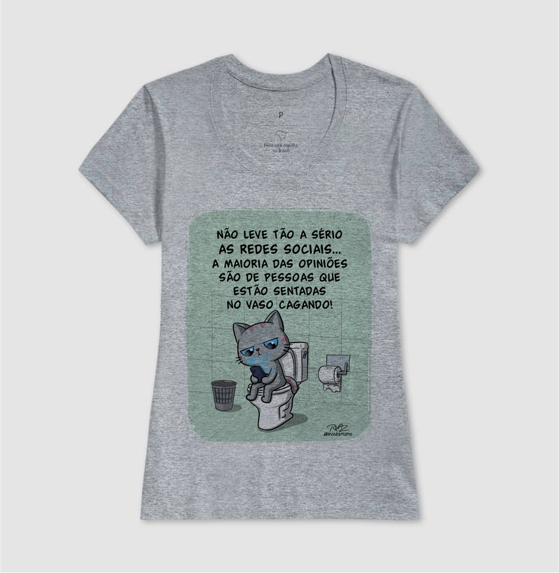 Camiseta Gato Sincero no Vaso - Imagem 9