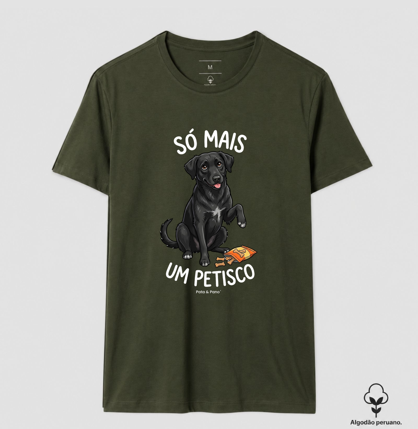 CAMISETA ALGODÃO PERUANO VIRA-LATA PRETO PETISCO - Imagem 9