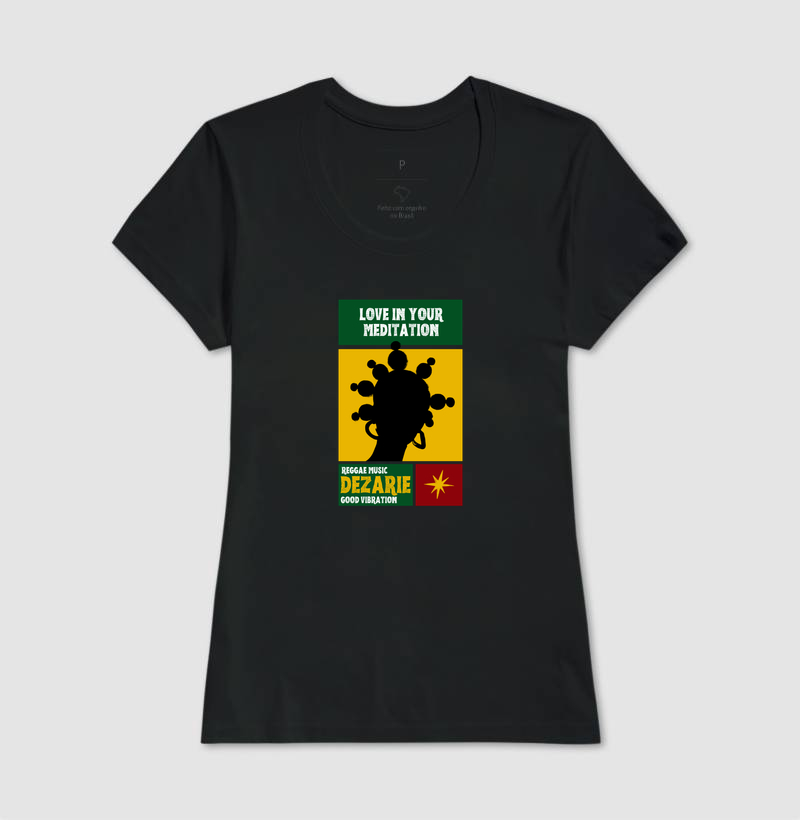 Love In Your Meditation. Coleção Reggae.  Masculino e feminino. Algodão Premium. - Imagem 4