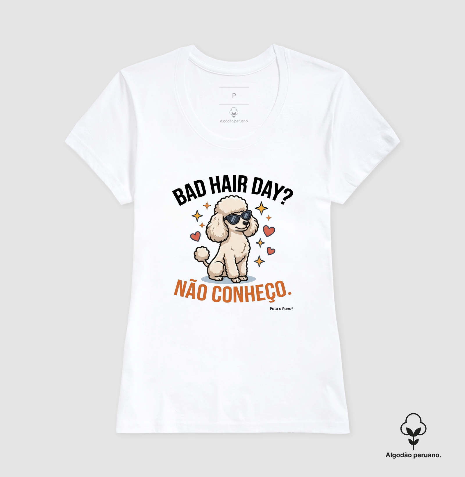 CAMISETA ALGODÃO PERUANO POODLE BAD HAIR - Imagem 3