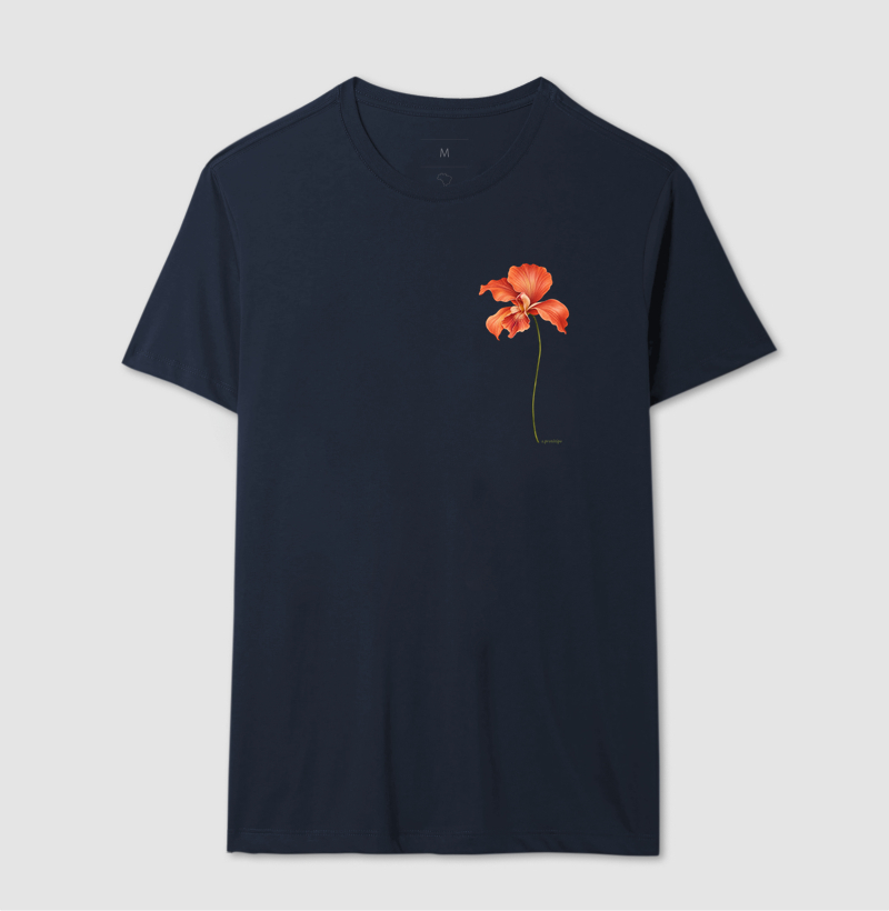 Camiseta Flor Laranja (estampa P) - Imagem 6