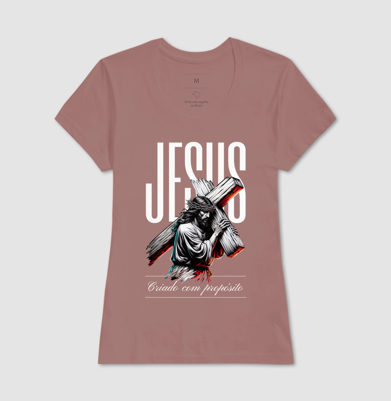 Camiseta Feminina Acinturada Criado Com Propósito - Imagem 7
