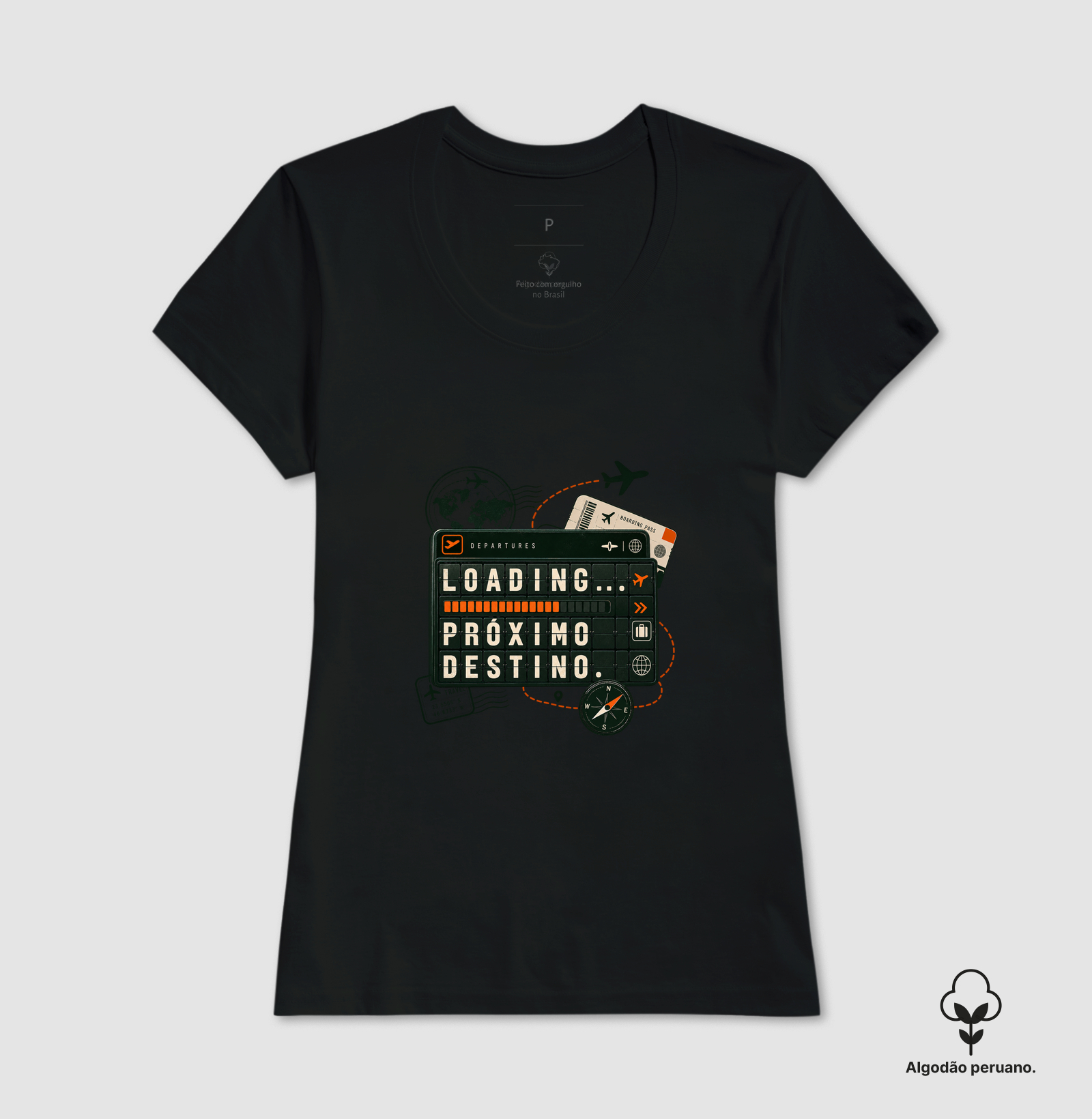 Camiseta Algodão Peruano | Loading... Próximo Destino - Imagem 5