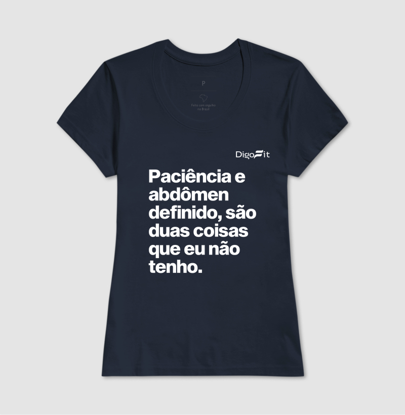 CAMISETA ACADEMIA PACIÊNCIA E ABDÔMEN DEFINIDO - Imagem 7