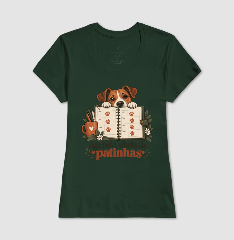 Camiseta Cachorro Rotina "agenda cheia de patinhas" | Pelo & Pano - Imagem 13