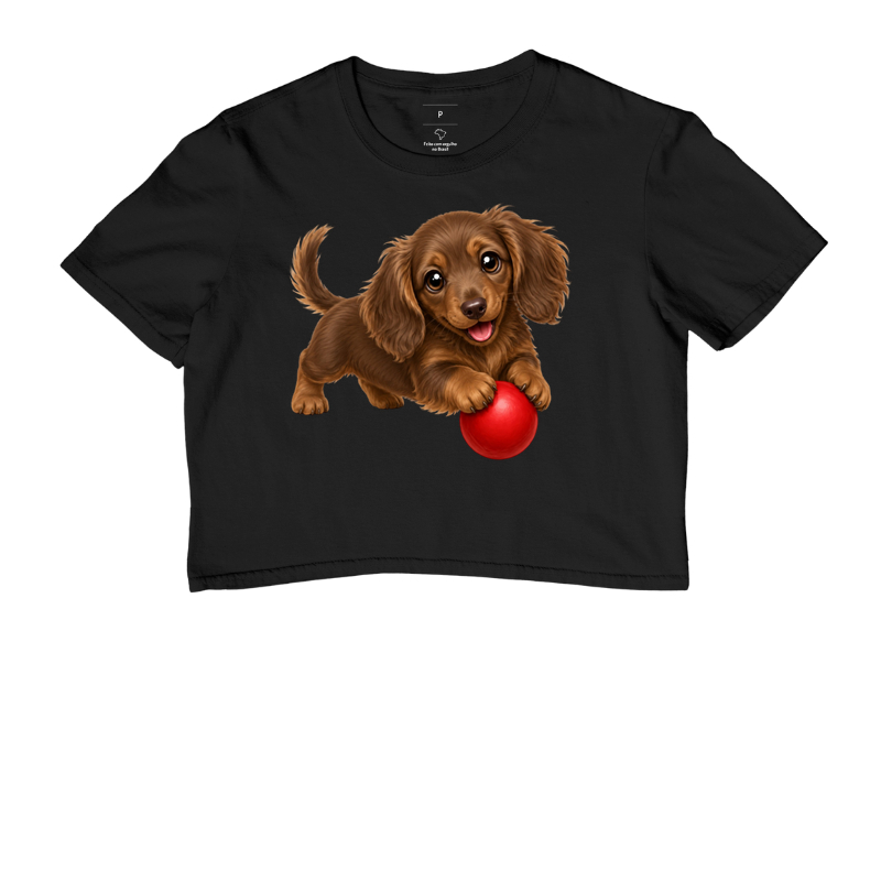 Dachshund Pelo Longo Marrom - Desenho Animado - Imagem 2