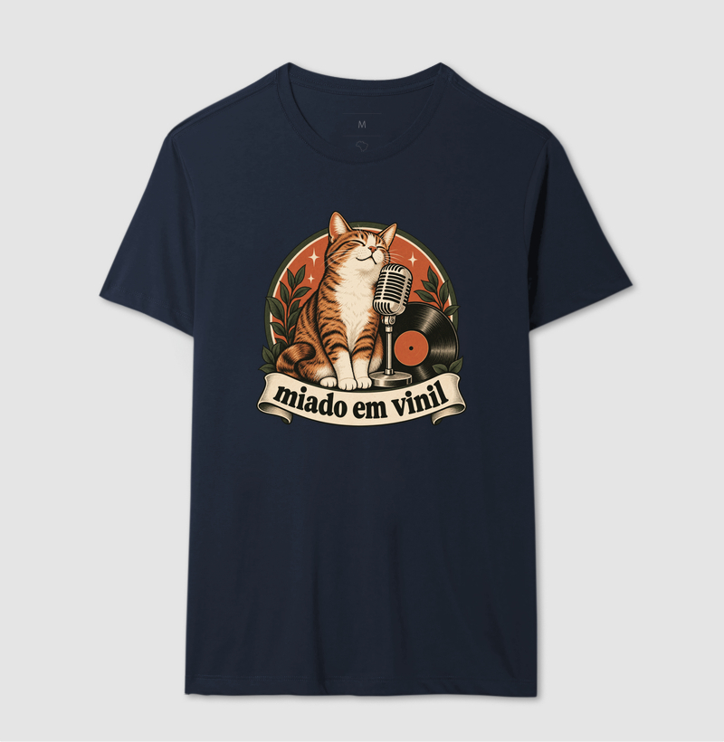 Camiseta Gato Música "miado em vinil" | Pelo & Pano - Imagem 6