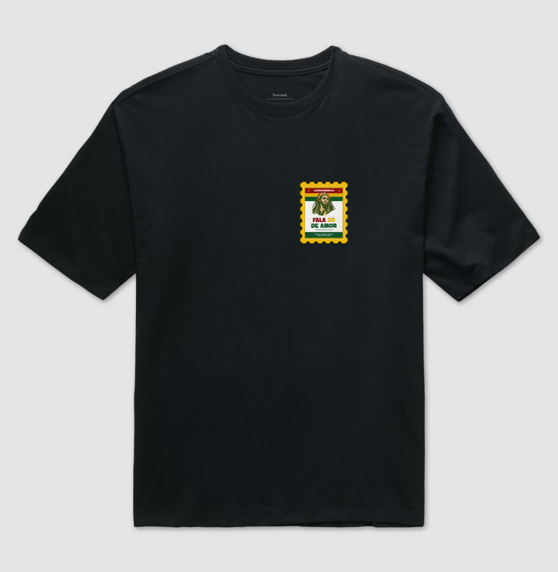 Camiseta Selo Fala só de amor. Coleção Reggae. Unissex. Algodão Premium. - Imagem 3