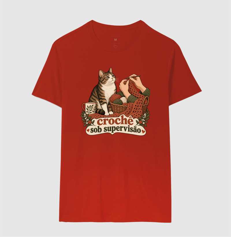 Camiseta Gato Crochê "crochê sob supervisão" | Pelo & Pano - Imagem 10