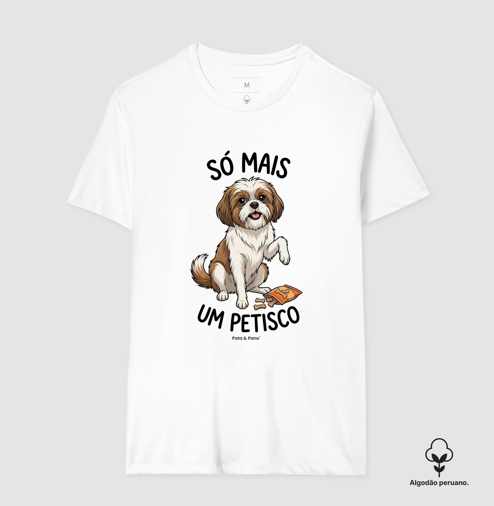 CAMISETA ALGODÃO PERUANO SHIHTZU PETISCO - Imagem 7