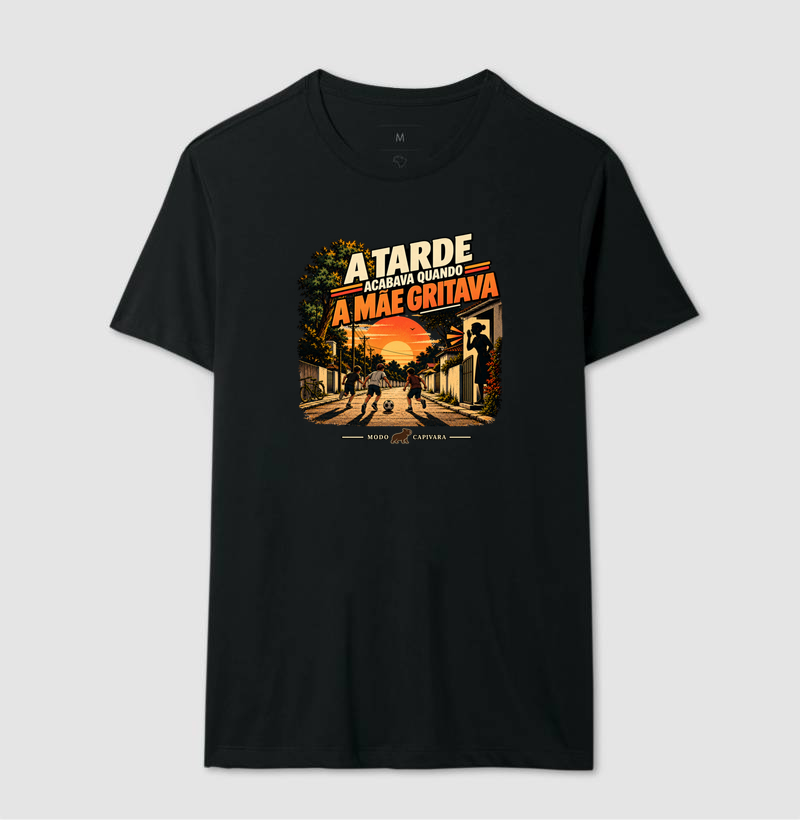 A TARDE ACABAVA QUANDO A MAE GRITAVA - Modo capivara - Camiseta - Imagem 4