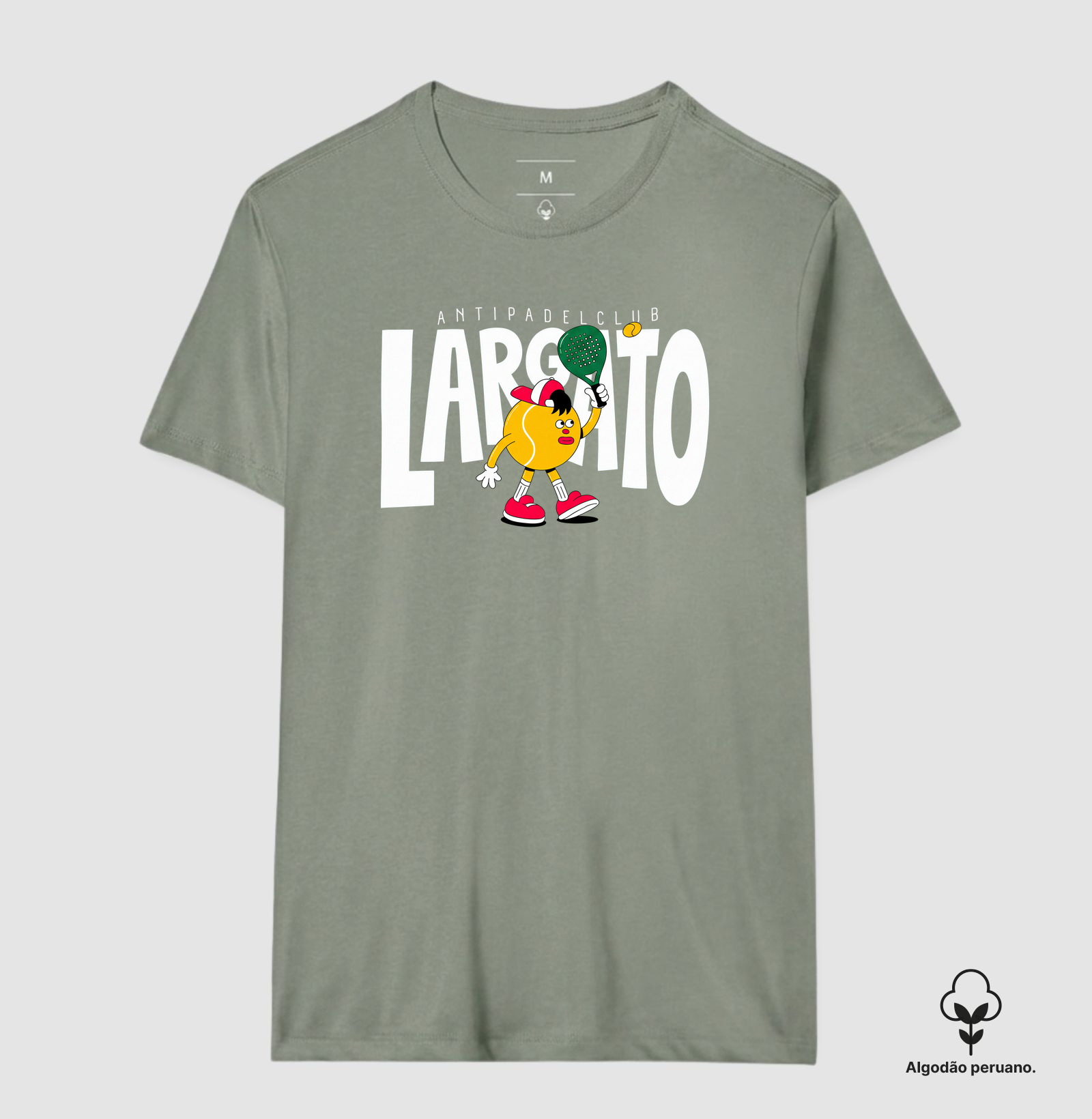 Camiseta Largato Anti Padel Club Mascote Vermelha - Imagem 6