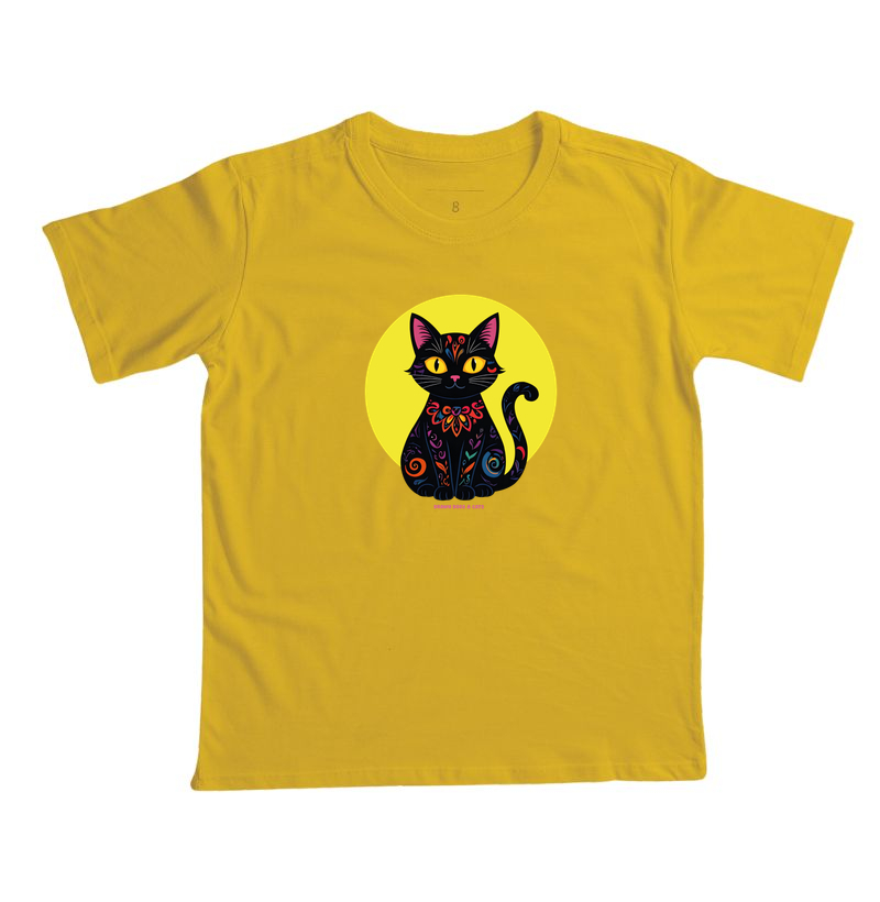 Gata preta e fundo amarelo - Imagem 4