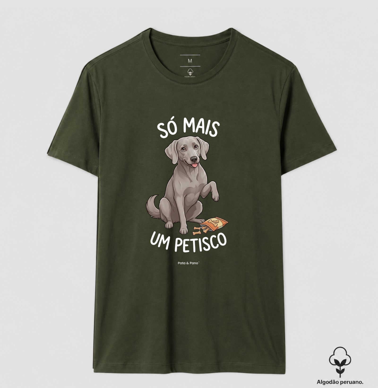 CAMISETA ALGODÃO PERUANO WEIMANARER PETISCO - Imagem 5