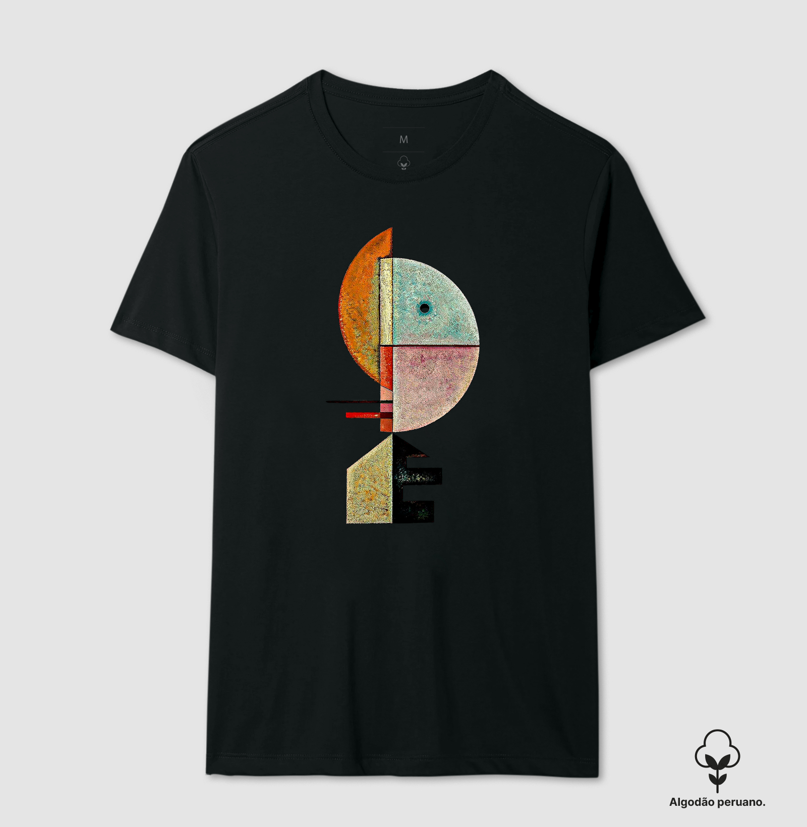 Camiseta Premium Algodão Peruano Arte Abstrata Kandinsky Upward - Imagem 4