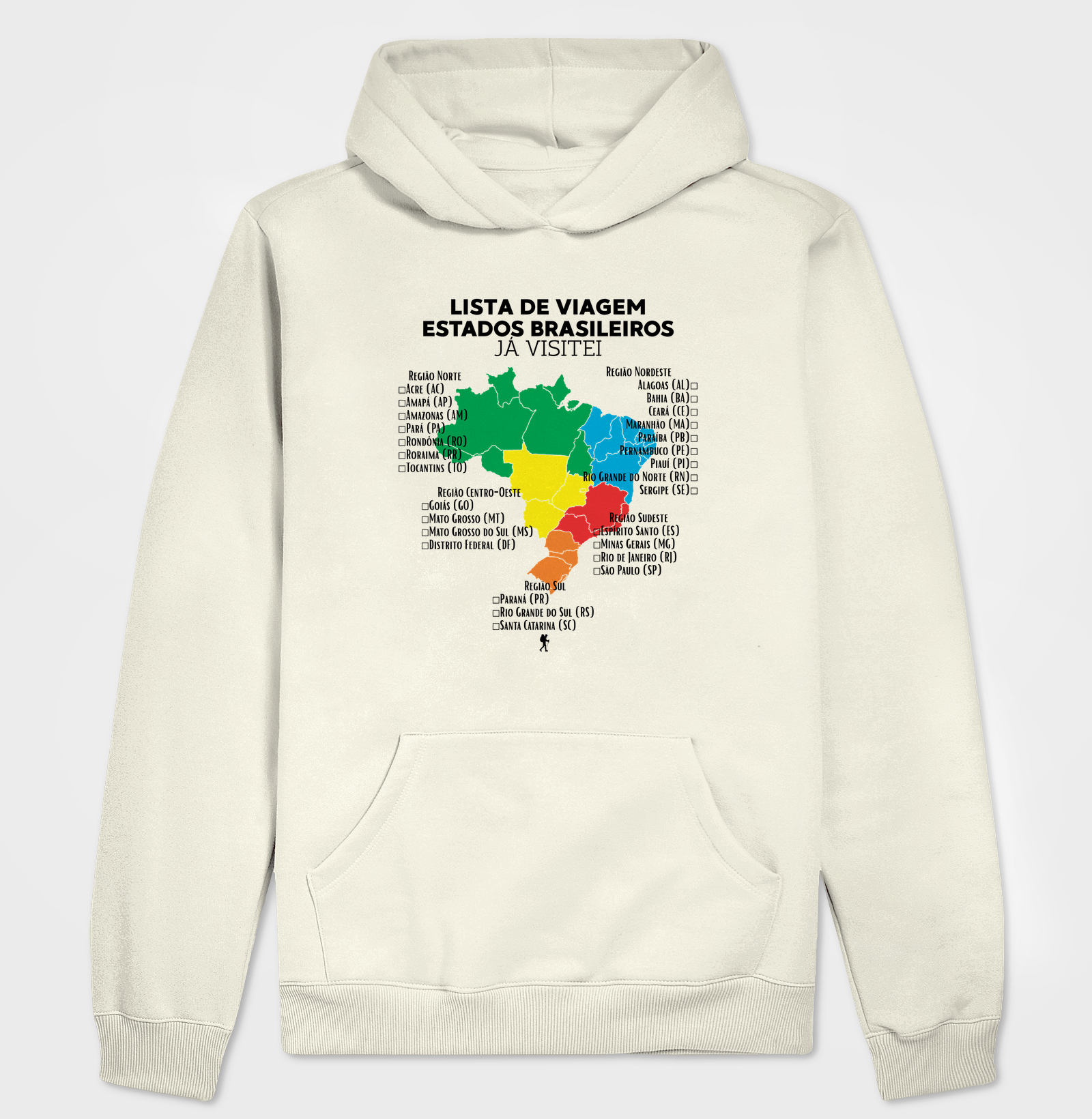Camiseta Lista de Viagem Estados Brasileiros Ja Visitei | Mapa Brasil Auto Personalizavel | Colecao Personalizaveis - Imagem 3