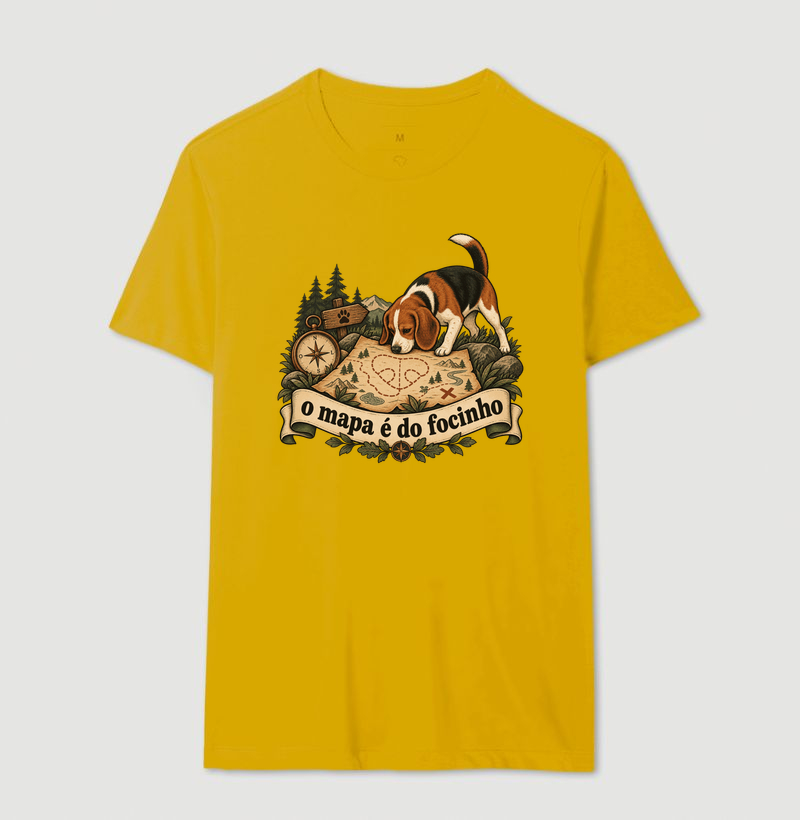 Camiseta Cachorro Aventura "o mapa é do focinho" | Pelo & Pano - Imagem 14