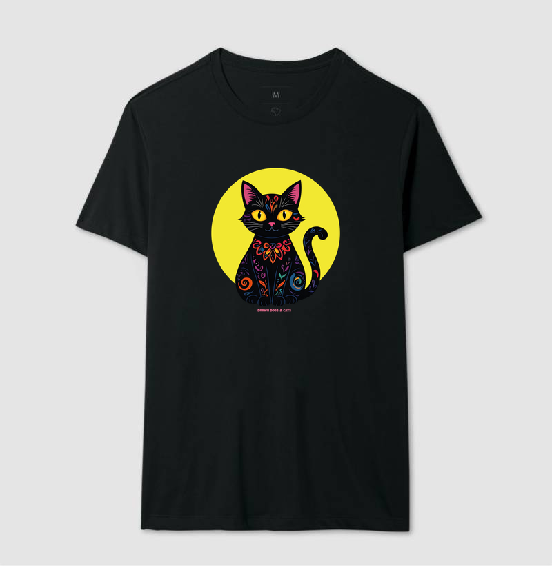 Gata preta e fundo amarelo - Imagem 3