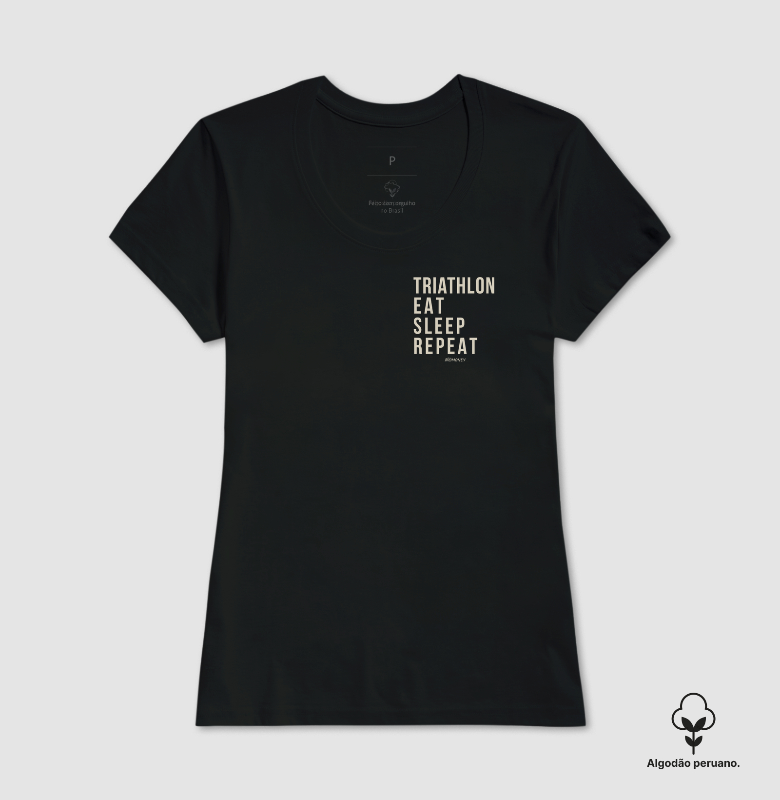 Camiseta Triathlon. Eat. Sleep. Repeat. - Algodão Peruano - Imagem 4
