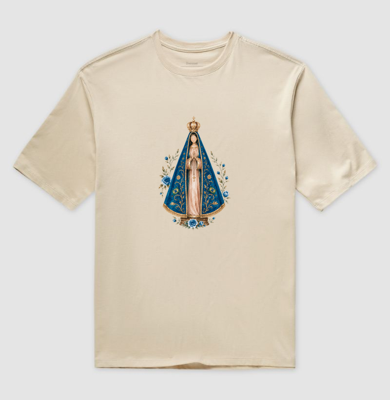 Tshirt Oversized N. Sra Aparecida Aquarela - Imagem 3