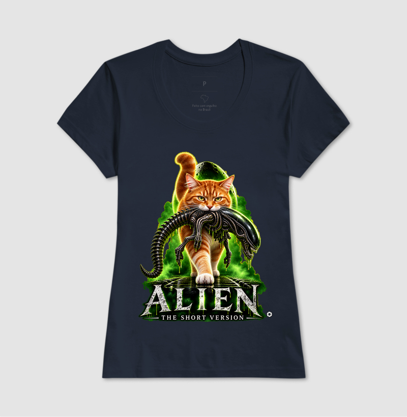 Camiseta Alien – The Short Version Gatos (laranjinha) - Imagem 7