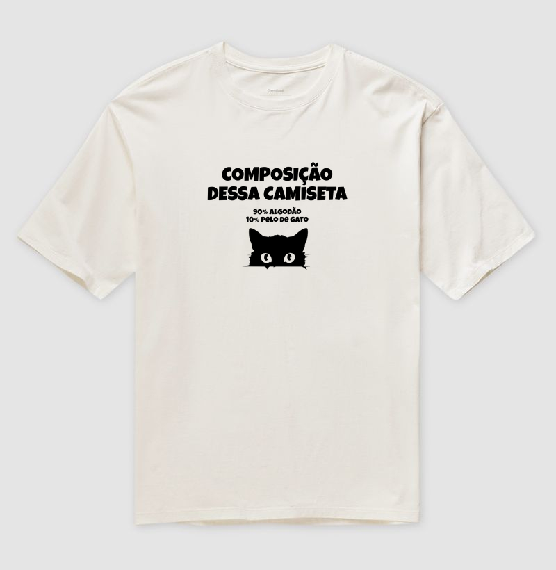 Composição dessa camiseta: 90% algodão 10% pelo de gato - Imagem 4