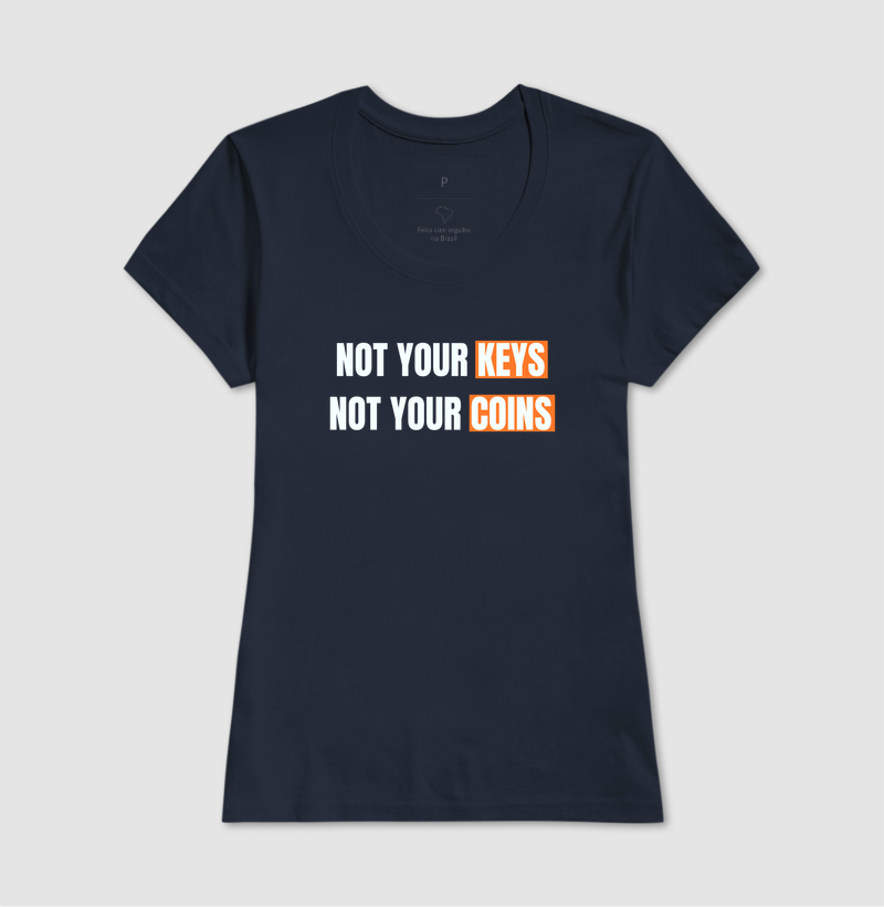Camiseta Bitcoin Not Your Keys, Not Your Coins - Imagem 10