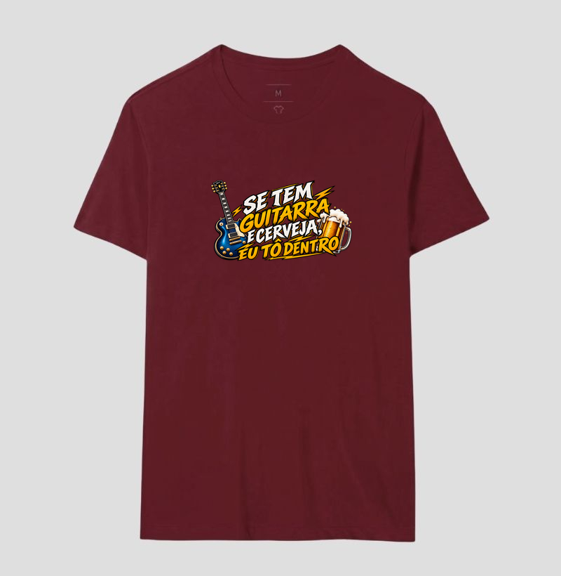 Camiseta Rock “Se Tem Guitarra e Cerveja, Eu Tô Dentro” - Imagem 12