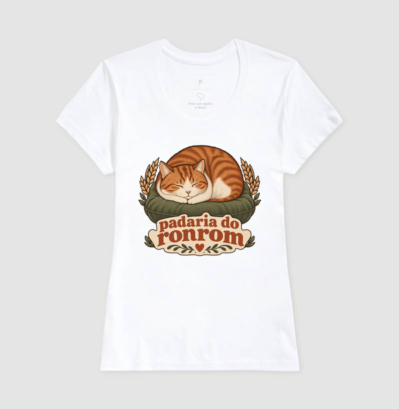 Camiseta Gato Pãozinho "padaria do ronrom" | Pelo & Pano - Imagem 5