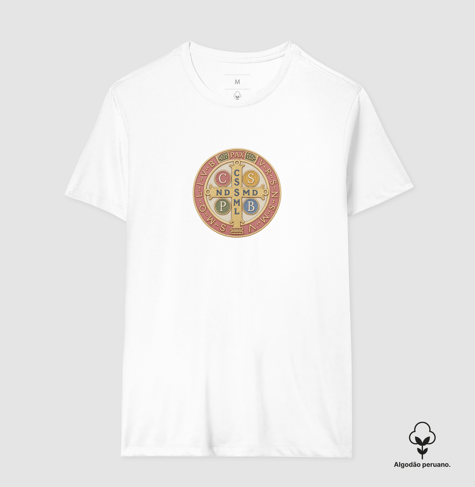 Medalha São Bento  - algodão peruano - Imagem 2