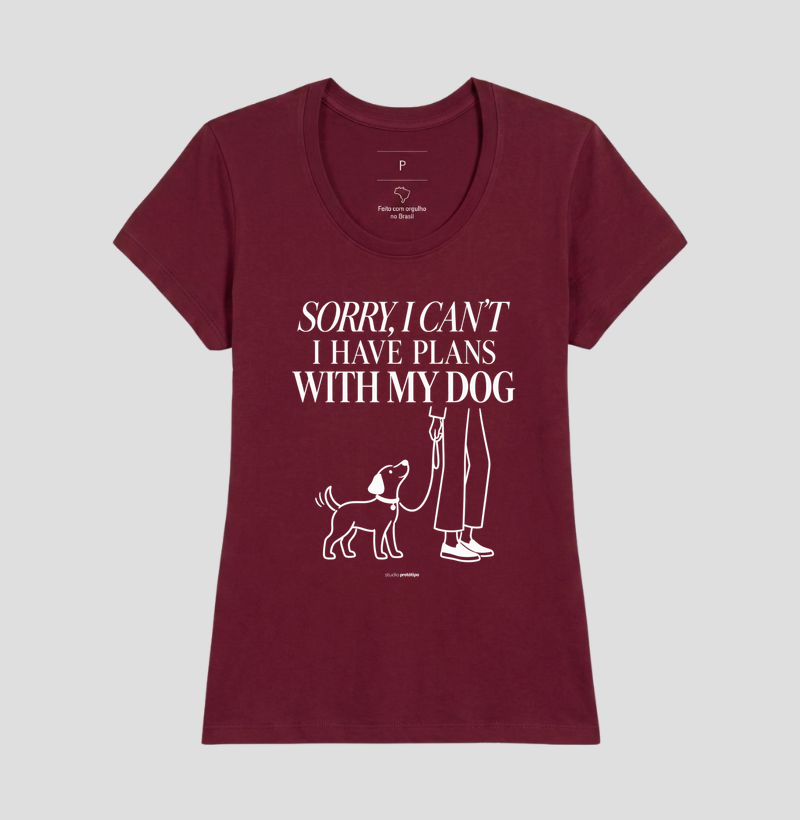Camiseta Sorry I Can’t, I Have Plans With My Dog - Imagem 19