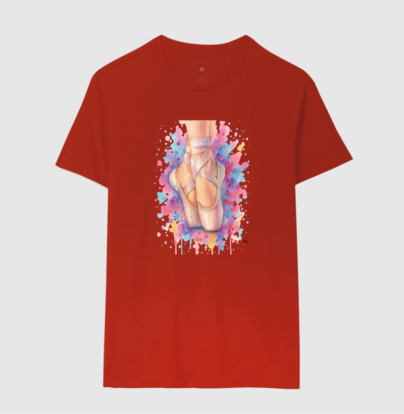 Camiseta Algodão Premium - Bailarina Aquarela  - Imagem 10