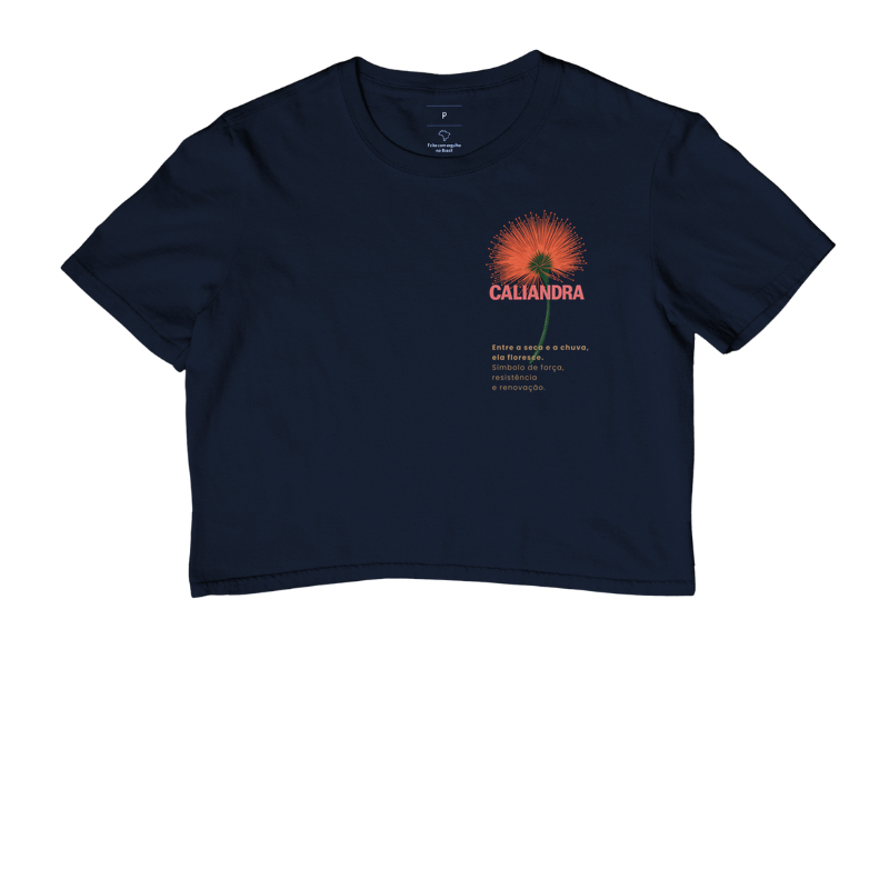 Camiseta Branca Caliandra Flor do Cerrado 100% Algodão - Imagem 4