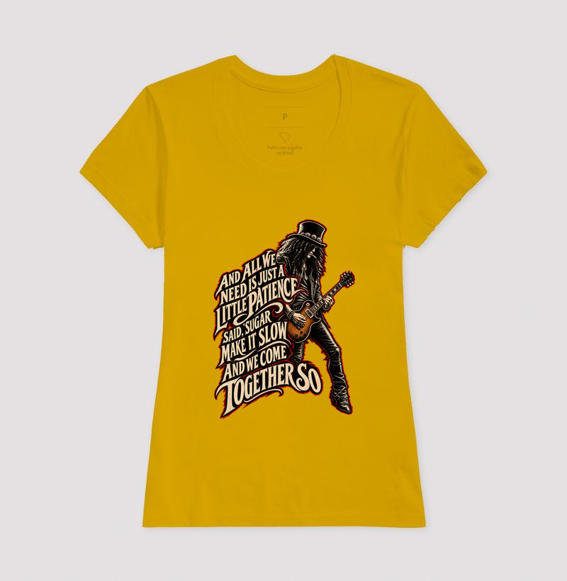 Camiseta Patience – Rock, Guitarra e Atitude | Estampa Vintage Rock - Imagem 15