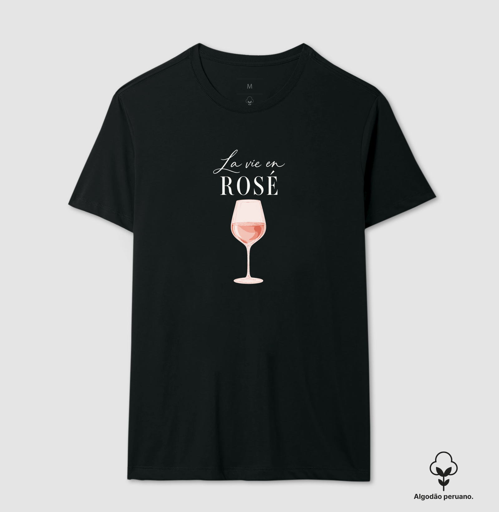 Camiseta La Vie en Rosé – Taça de Vinho Rosé - Imagem 3