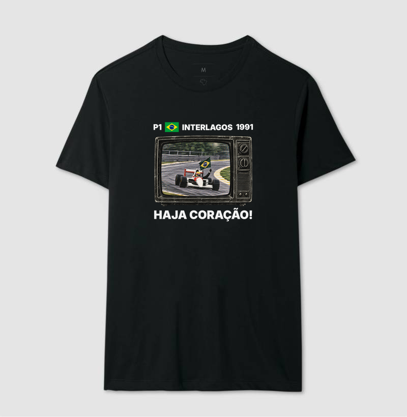 Domingo de Corrida – Camiseta Retrô TV Anos 90 Automobilismo - Imagem 2
